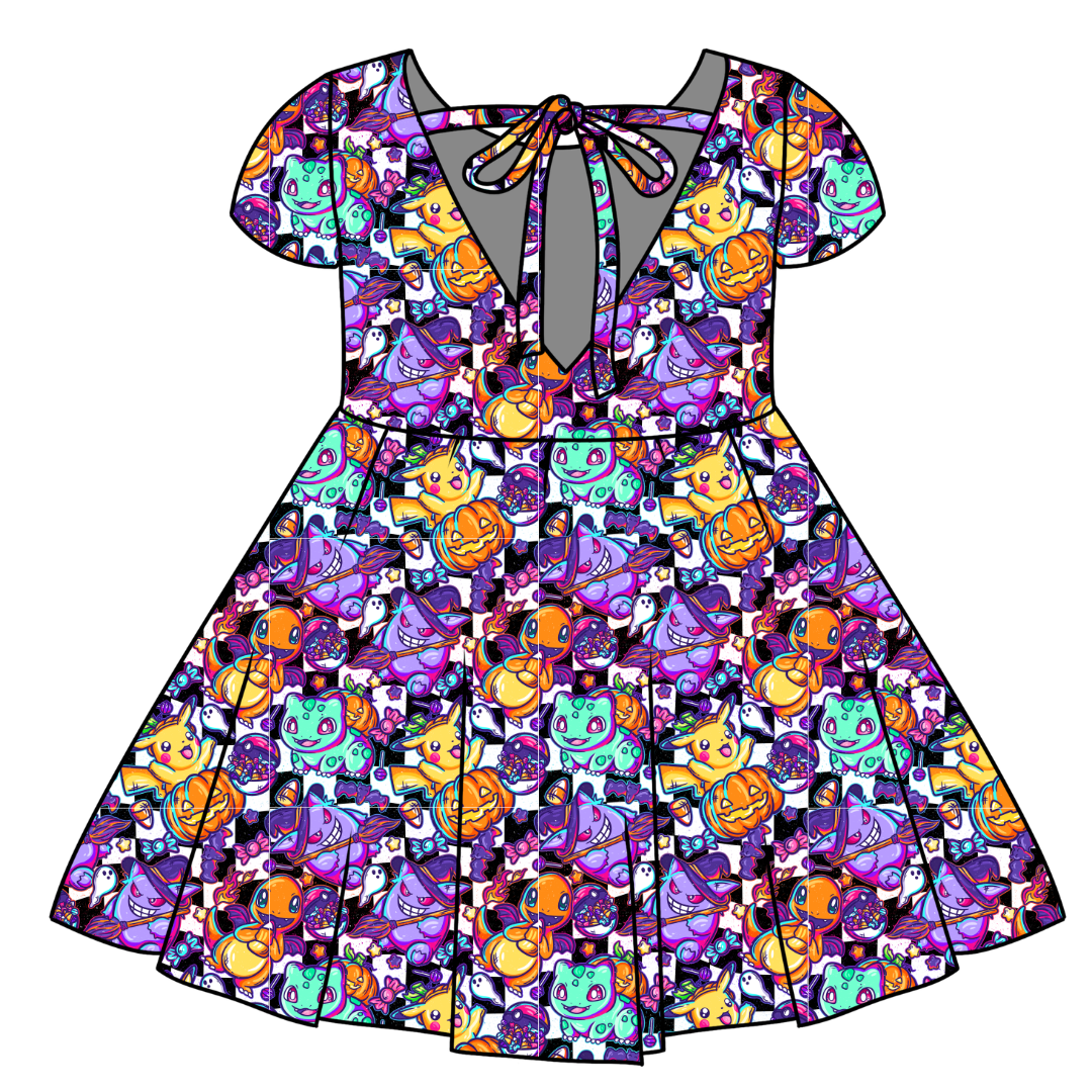 POCKET MONSTER - Honey Girl's Twirl Dress Bamboo - PRE ORDER