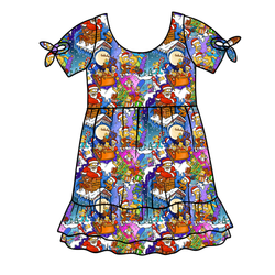 D oh Holy Night Serenity Short Sleeve Lounge Dress - Bamboo - Pre Order - Christmas Special