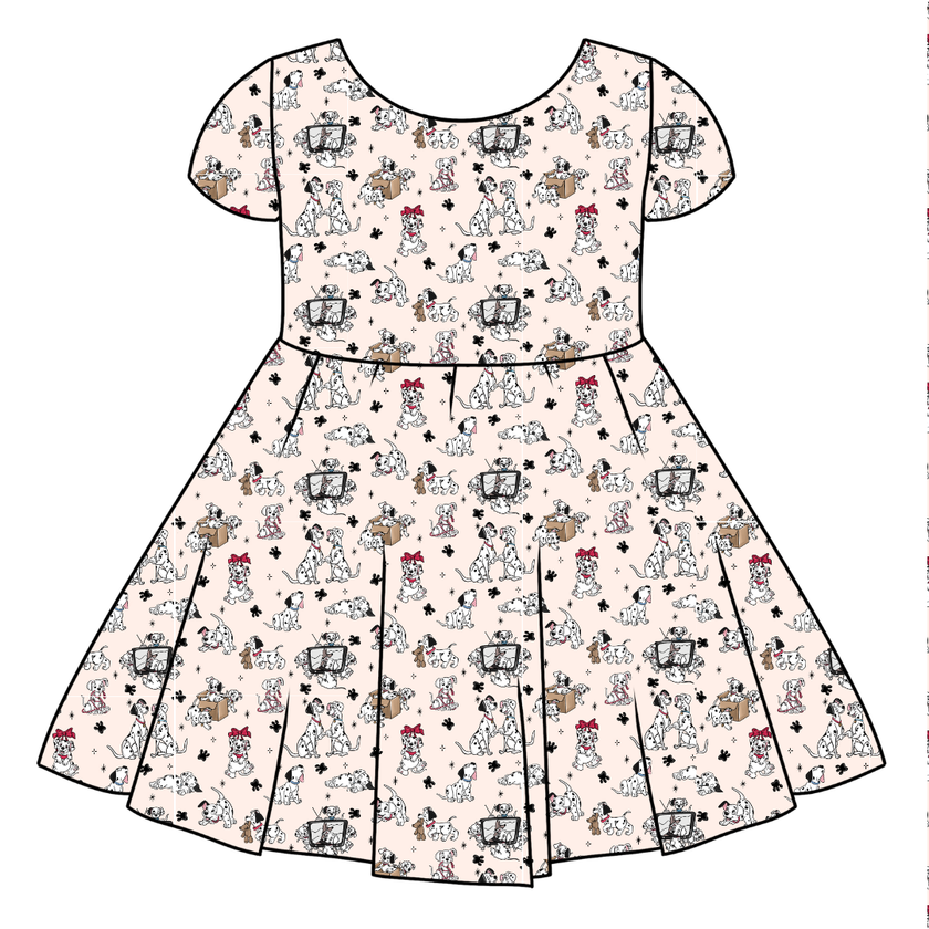 Spots & Daydreams Honey Girl's Twirl Dress Bamboo - PRE ORDER