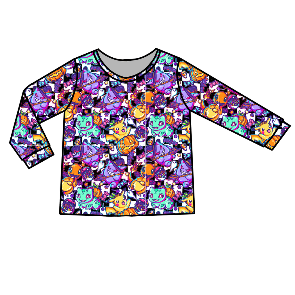 Pocket Monster - Ruby Long Sleeve Bamboo Shirt - Pre Order