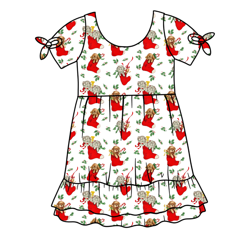Under the Tree Serenity Short Sleeve Lounge Dress - Knit - Pre Order - Christmas Special