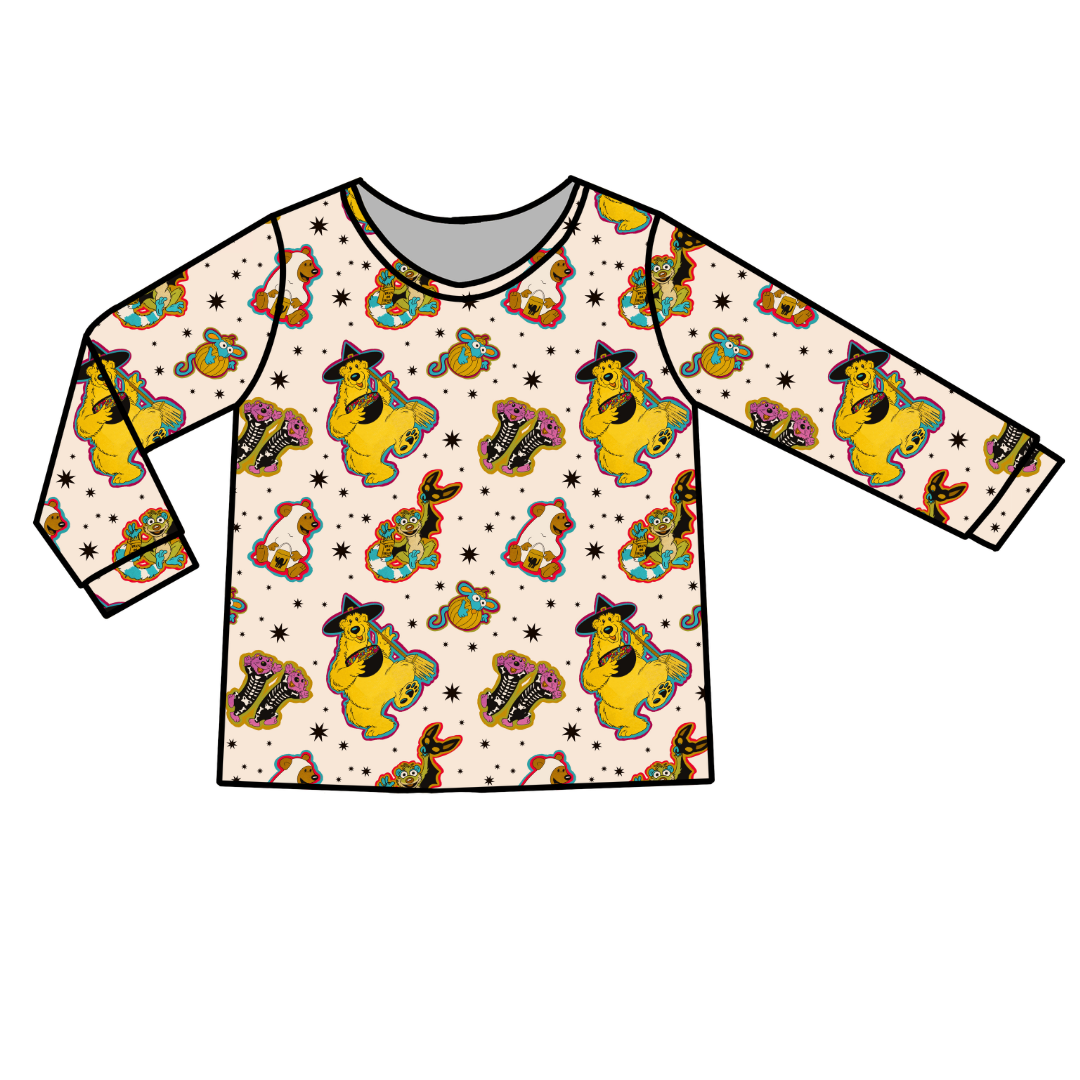 Halloween Bear - Ruby Long Sleeve Bamboo Shirt - Pre Order