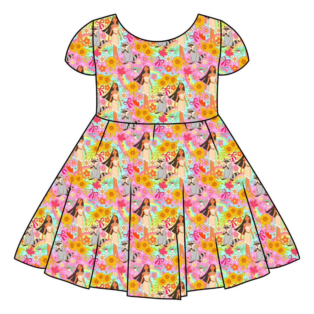 Wild & Free Honey Girl's Twirl Dress Bamboo - PRE ORDER