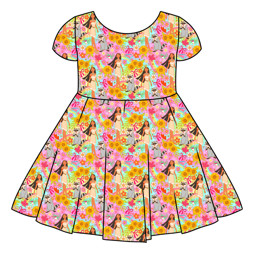 Wild & Free Honey Girl's Twirl Dress Bamboo - PRE ORDER