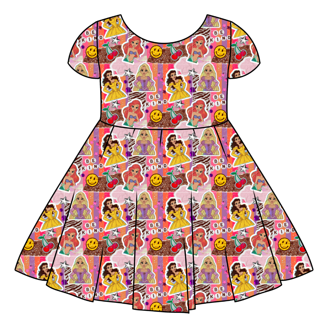 Royal Daydreams Honey Girl's Twirl Dress Bamboo - PRE ORDER