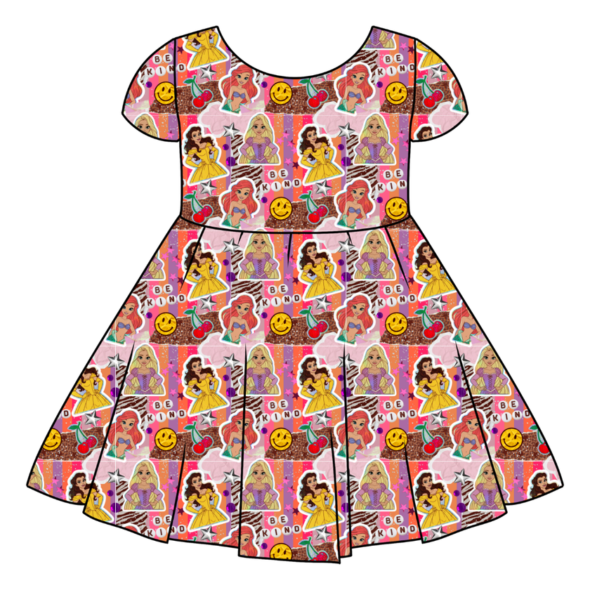 Royal Daydreams Honey Girl's Twirl Dress Bamboo - PRE ORDER