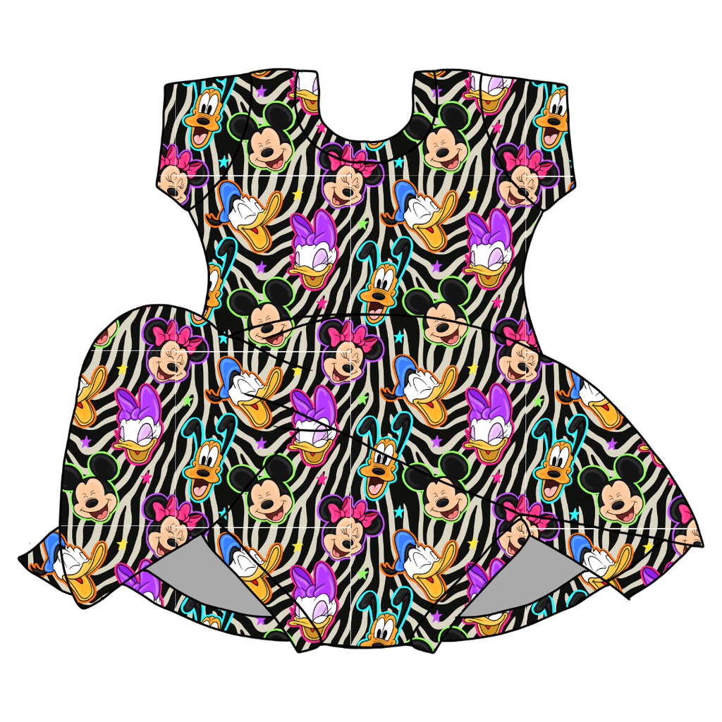 Throwback Crew Charming Short Sleeve Skirted Leotard - PRE ORDER