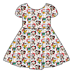 Jolly Holiday Crew Honey Twirl Dress - Bamboo - Pre Order - Christmas Special
