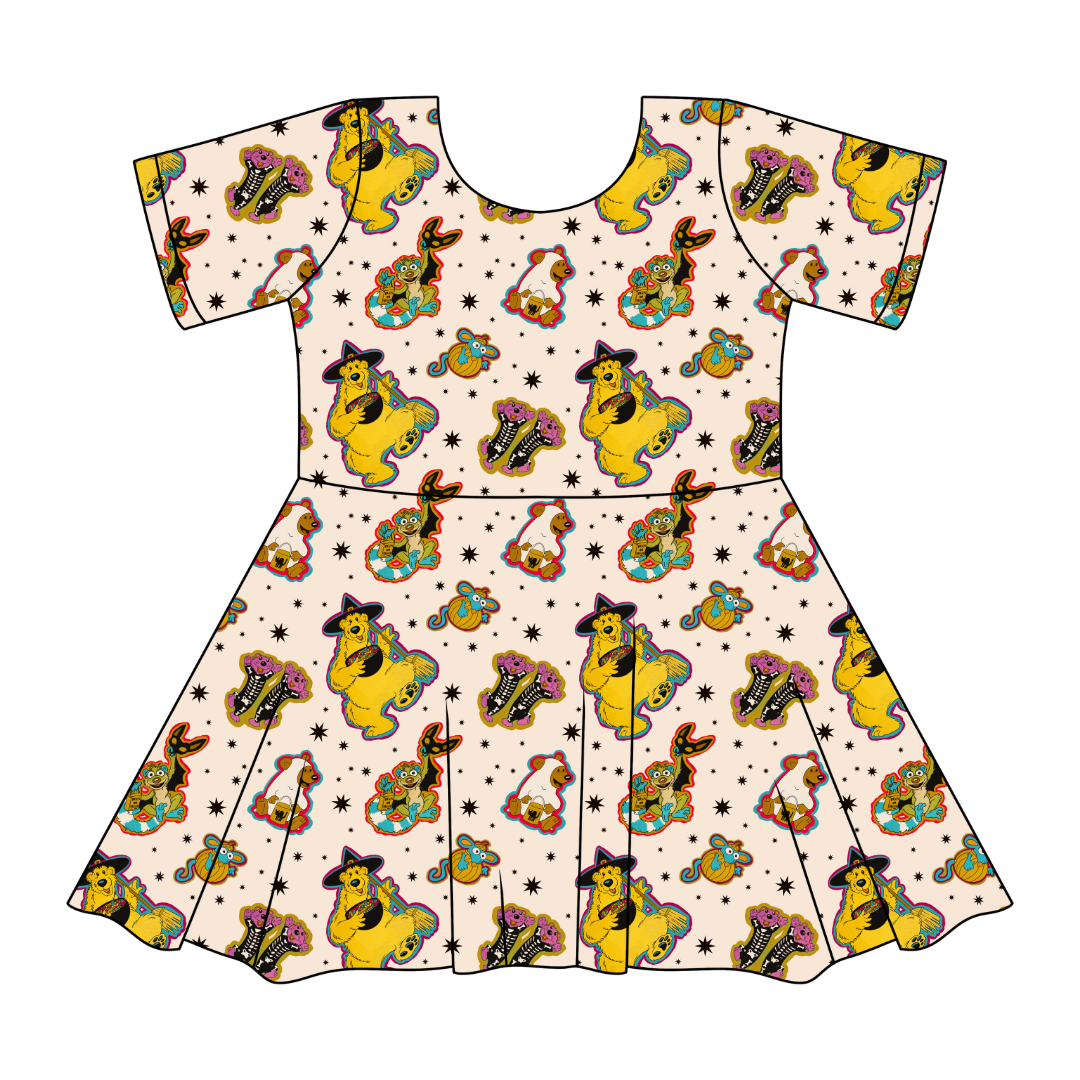 Halloween Bear - SIERRA - KNIT TWIRL DRESS - PRE ORDER