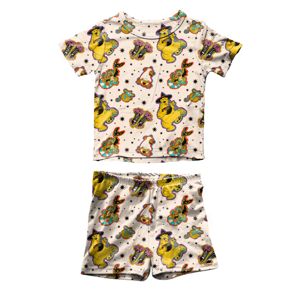 Halloween Bear Fawn Short Sleeve Short Set Bamboo - PRE ORDER