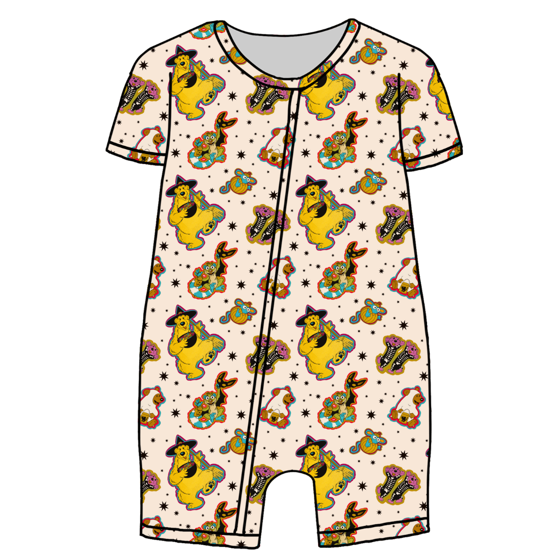 Halloween Bear Bliss Short Sleeve Zippy Bamboo - PRE ORDER