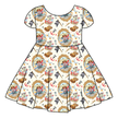 Ahoy, Matey! Honey Girl's Twirl Dress Bamboo - PRE ORDER
