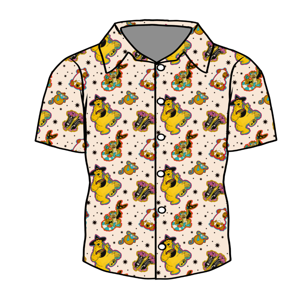 Halloween Bear - Twilight Men's Button Down Bamboo - Pre Order