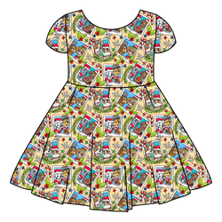 Paws & Claus Honey Twirl Dress - Bamboo - Pre Order - Christmas Special