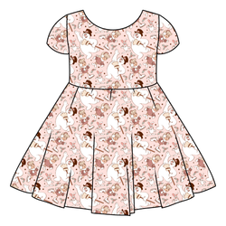 Jolly Snowman - Pink Honey Twirl Dress - Bamboo - Pre Order - Christmas Special