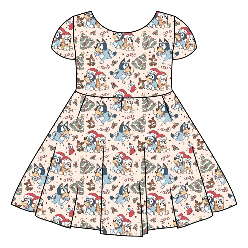 Heeler Holiday Honey Twirl Dress - Bamboo - Pre Order - Christmas Special