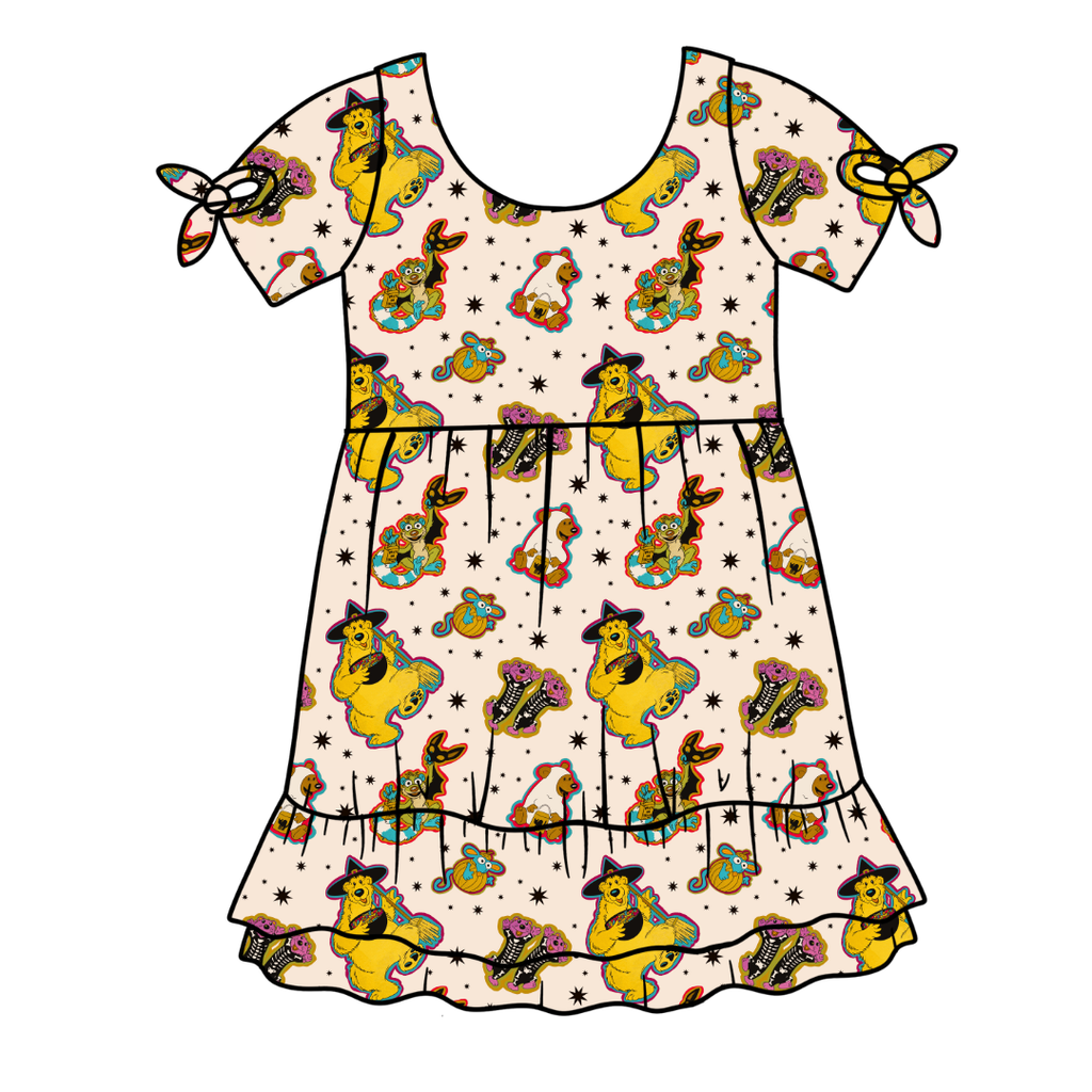 Halloween Bear - Serenity Short Sleeve Lounge Dress - PRE ORDER
