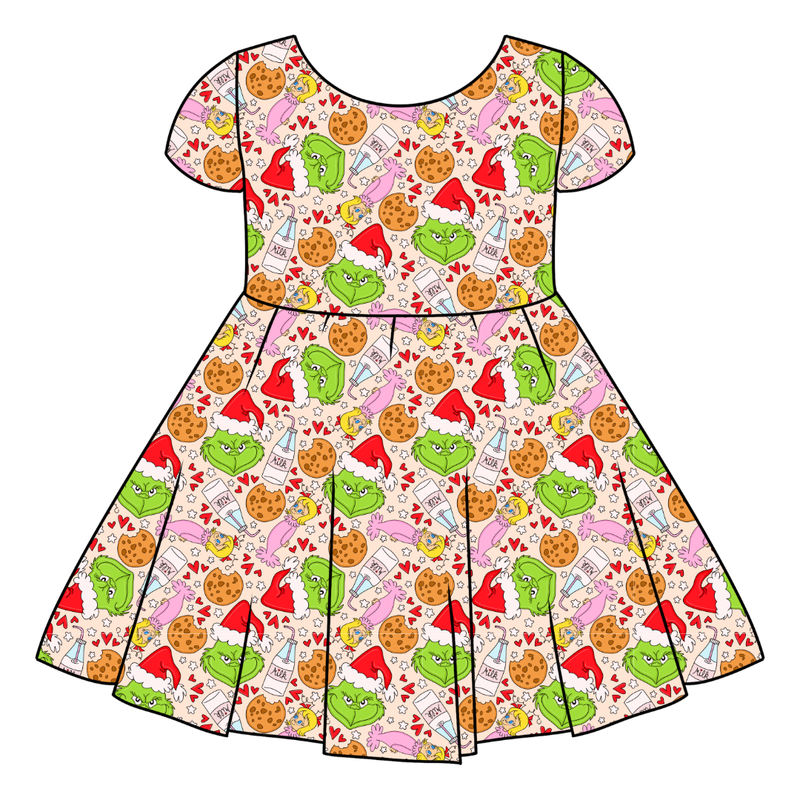 Heart of Whoo Ville Honey Twirl Dress - Bamboo - Pre Order - Christmas Special