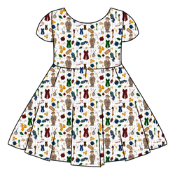 Holly & Plaid Honey Twirl Dress - Bamboo - Pre Order - Christmas Special