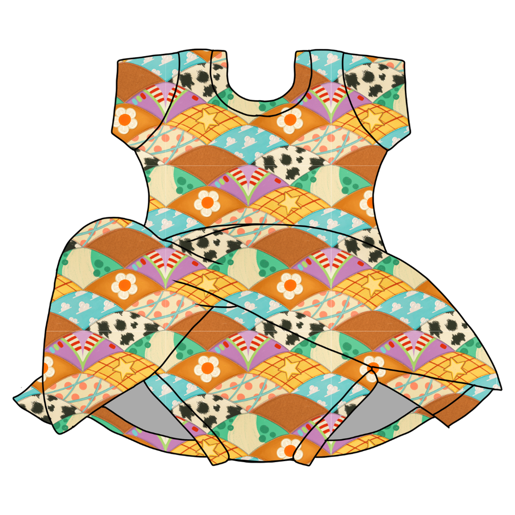 stitched in dreams Charming Short Sleeve Skirted Leotard - PRE ORDER