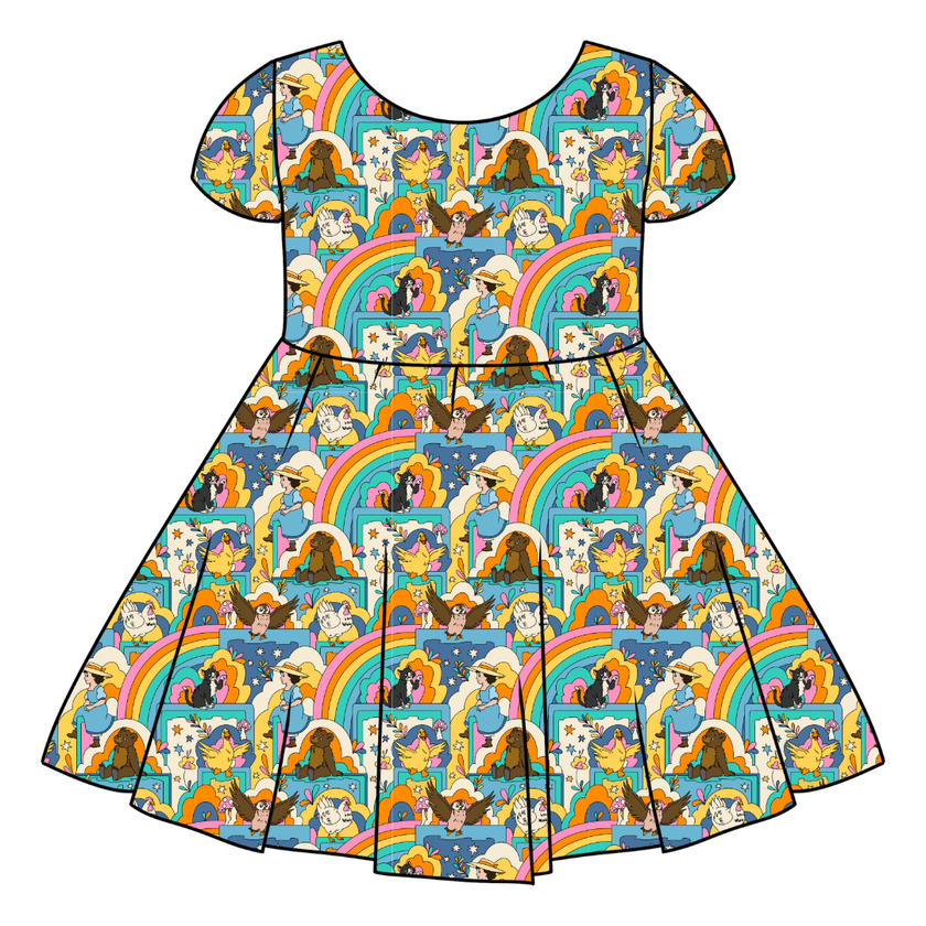 Painted Skys Honey Girl's Twirl Dress Bamboo - PRE ORDER