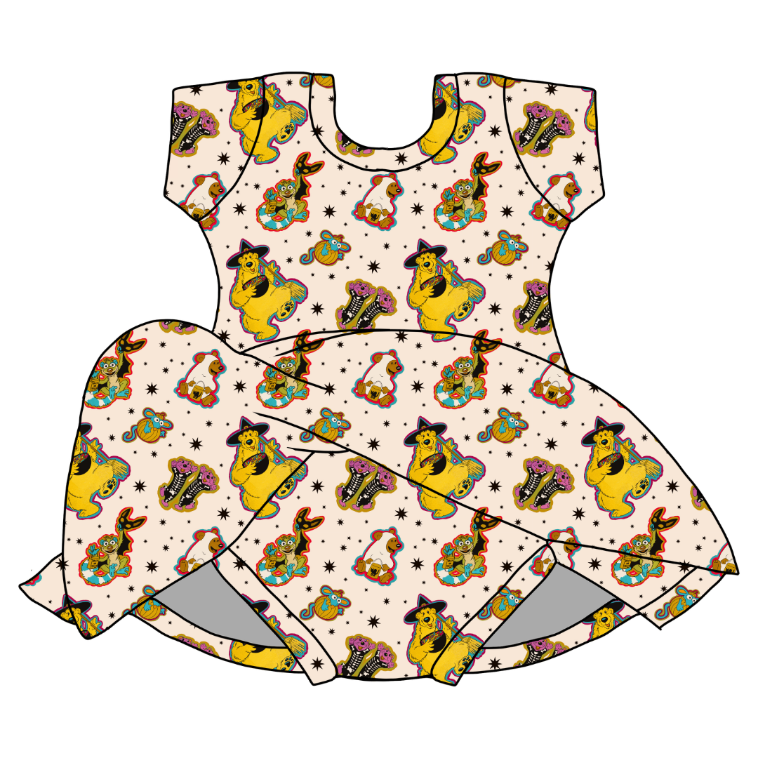 Halloween Bear Charming Short Sleeve Skirted Leotard - PRE ORDER