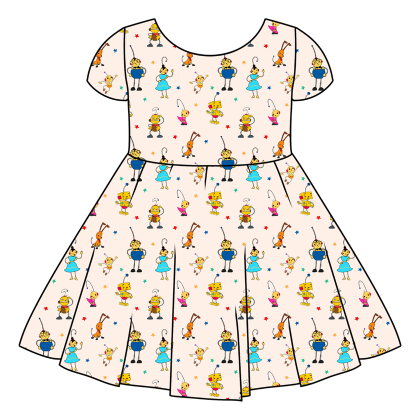 Playtime Pals Honey Girl's Twirl Dress Bamboo - PRE ORDER