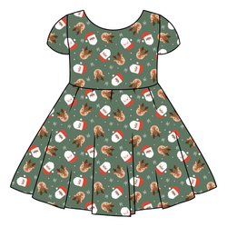Sleigh Bell Dreams Honey Twirl Dress - Bamboo - Pre Order - Christmas Special