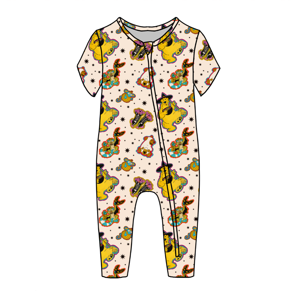 Halloween Bear Dandelion Short Sleeve Sleeper Bamboo - PRE ORDER