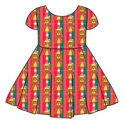 Festive & Fierce Honey Twirl Dress - Bamboo - Pre Order - Christmas Special