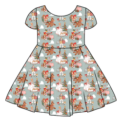 Christmas Toy Box Honey Twirl Dress - Bamboo - Pre Order - Christmas Special