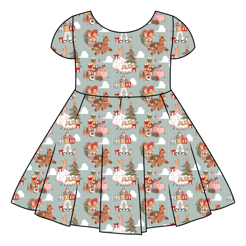 Christmas Toy Box Honey Twirl Dress - Bamboo - Pre Order - Christmas Special