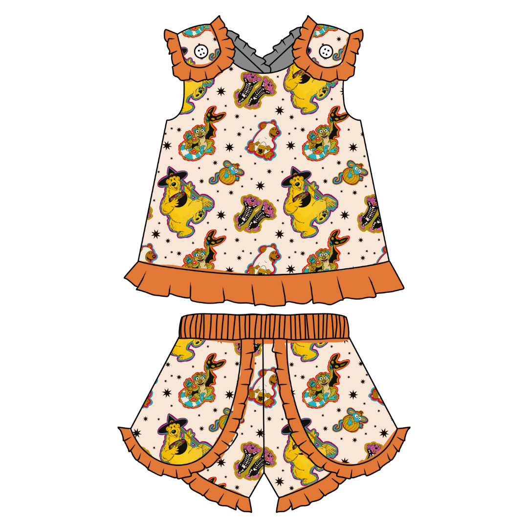 Halloween Bear - Evie Tulip Short Set Knit - PRE ORDER