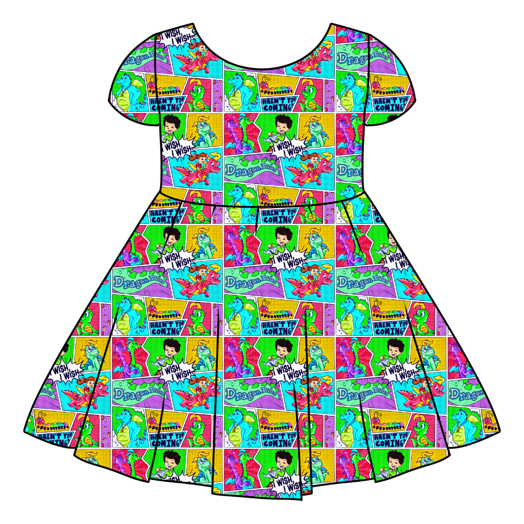 Dragon Dreams Honey Girl's Twirl Dress Bamboo - PRE ORDER