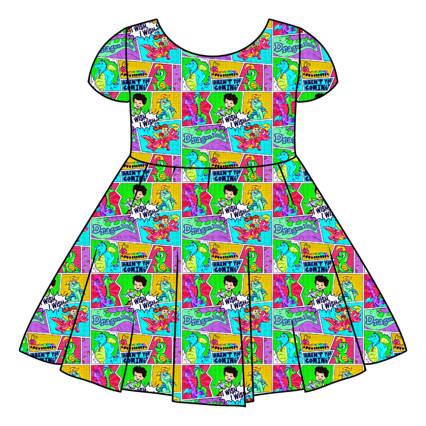 Dragon Dreams Honey Girl's Twirl Dress Bamboo - PRE ORDER