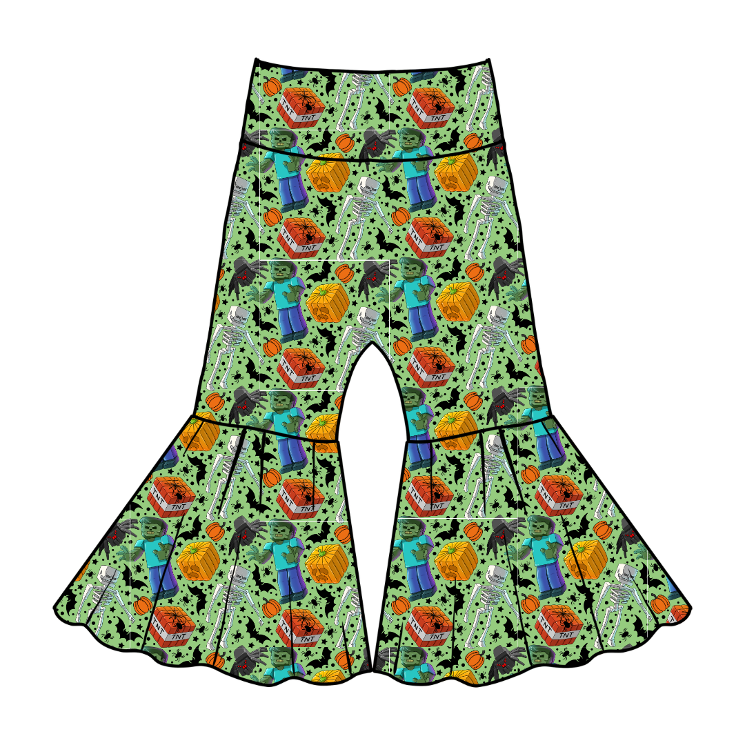 Pixel Pumpkin Patch - Mirage Knit Flares - PRE ORDER