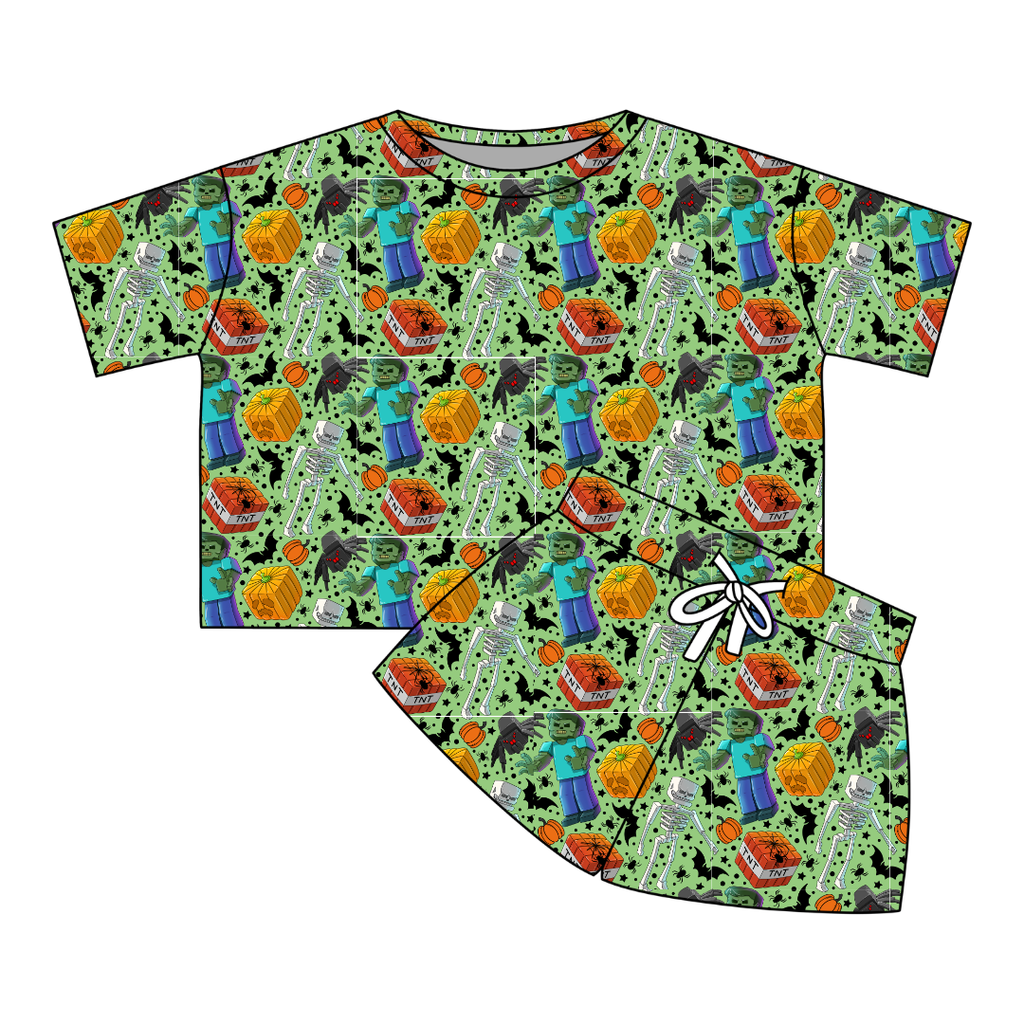 Pixel Pumpkin Patch - Kickback Oversized Ribbed Lounge Set - PRE ORDER