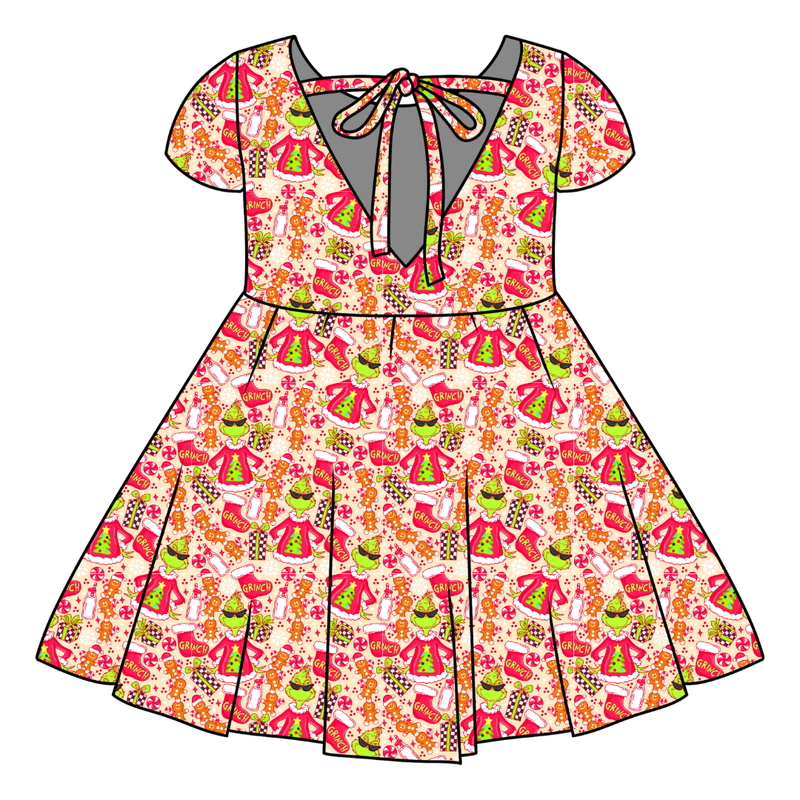Baking Spirits Bright Honey Twirl Dress - Bamboo - Pre Order - Christmas Special