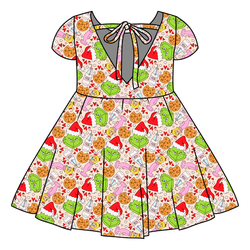 Heart of Whoo Ville Honey Twirl Dress - Bamboo - Pre Order - Christmas Special