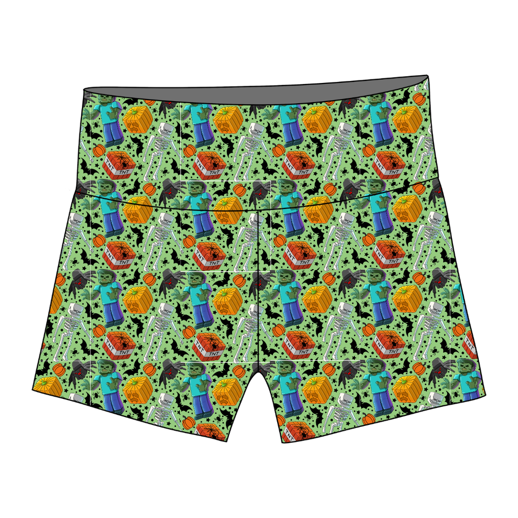Pixel Pumpkin Patch - Nola Biker Shorts Knit - PRE ORDER