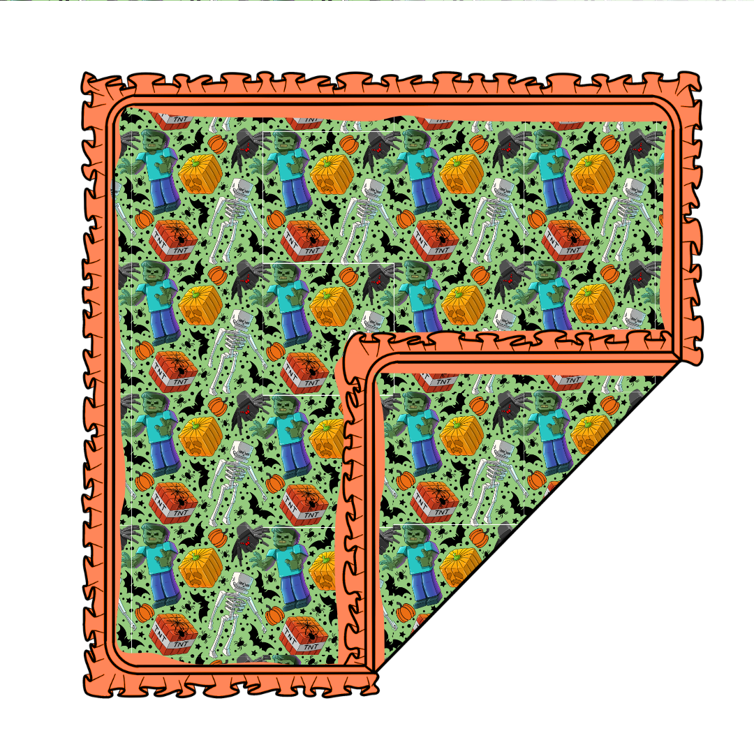 Pixel Pumpkin Patch Cloud Nine Oversized Blanket Bamboo - PRE ORDER
