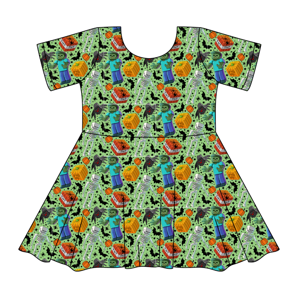 Pixel Pumpkin Patch - SIERRA - KNIT TWIRL DRESS - PRE ORDER