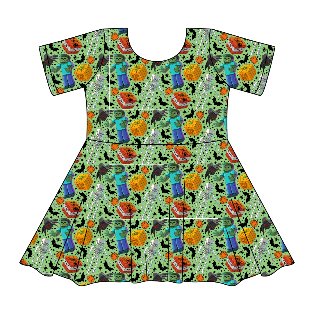 Pixel Pumpkin Patch - SIERRA - KNIT TWIRL DRESS - PRE ORDER