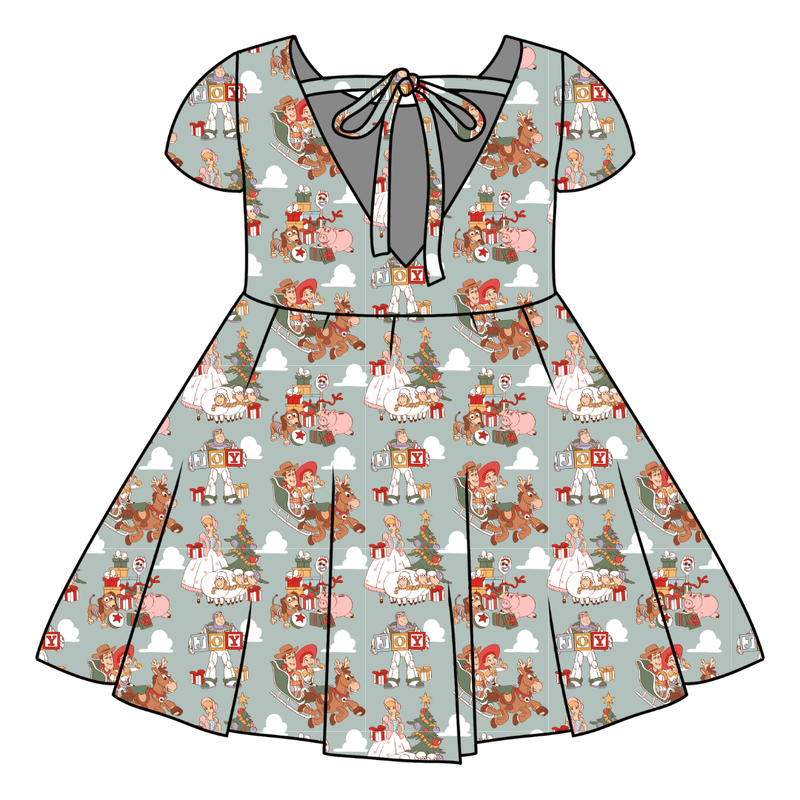 Christmas Toy Box Honey Twirl Dress - Bamboo - Pre Order - Christmas Special