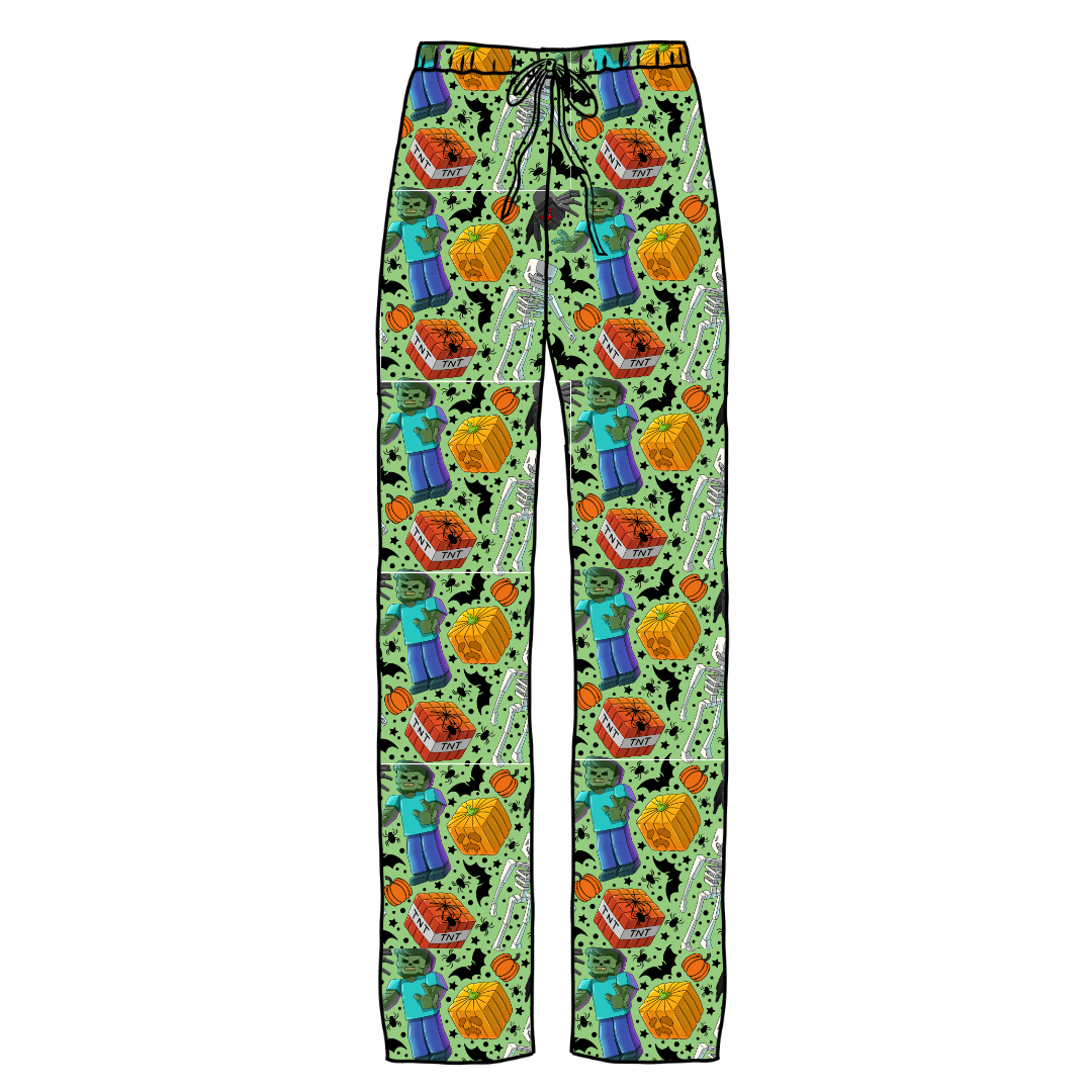 Pixel Pumpkin Patch Cosmic Adult Bamboo Pants - Pre Order