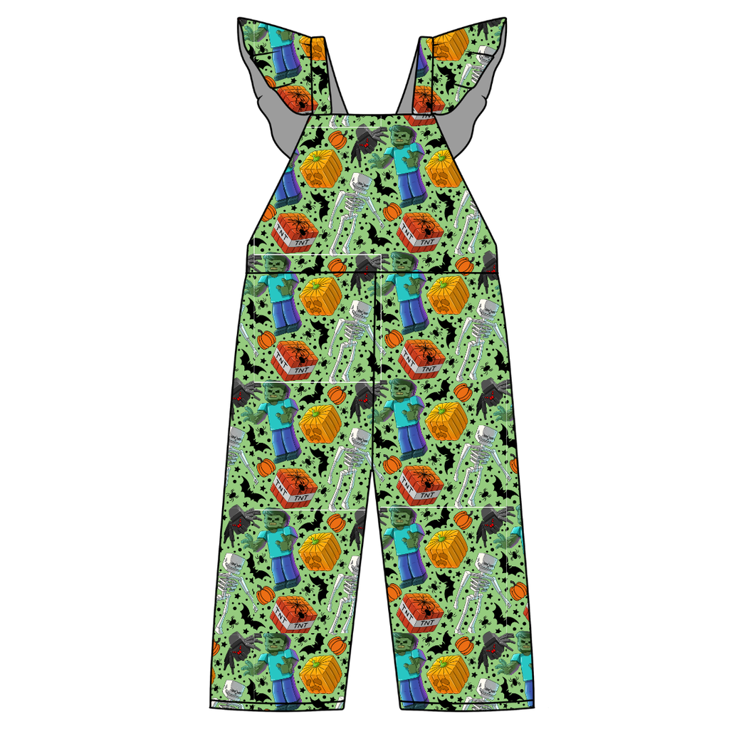 Pixel Pumpkin Patch - Daisy Girl's Flutter Jumpsuit Knit - PRE ORDER