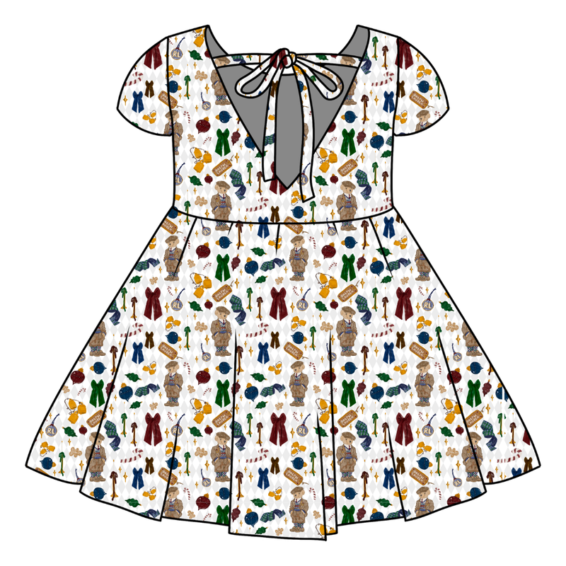 Holly & Plaid Honey Twirl Dress - Bamboo - Pre Order - Christmas Special