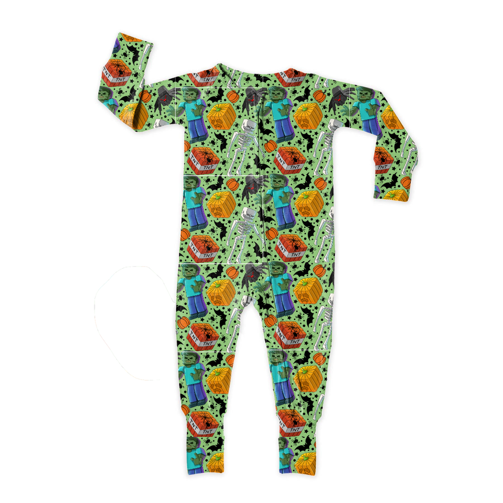 Pixel Pumpkin Patch Dreamland Long Sleeve Sleeper Bamboo - PRE ORDER
