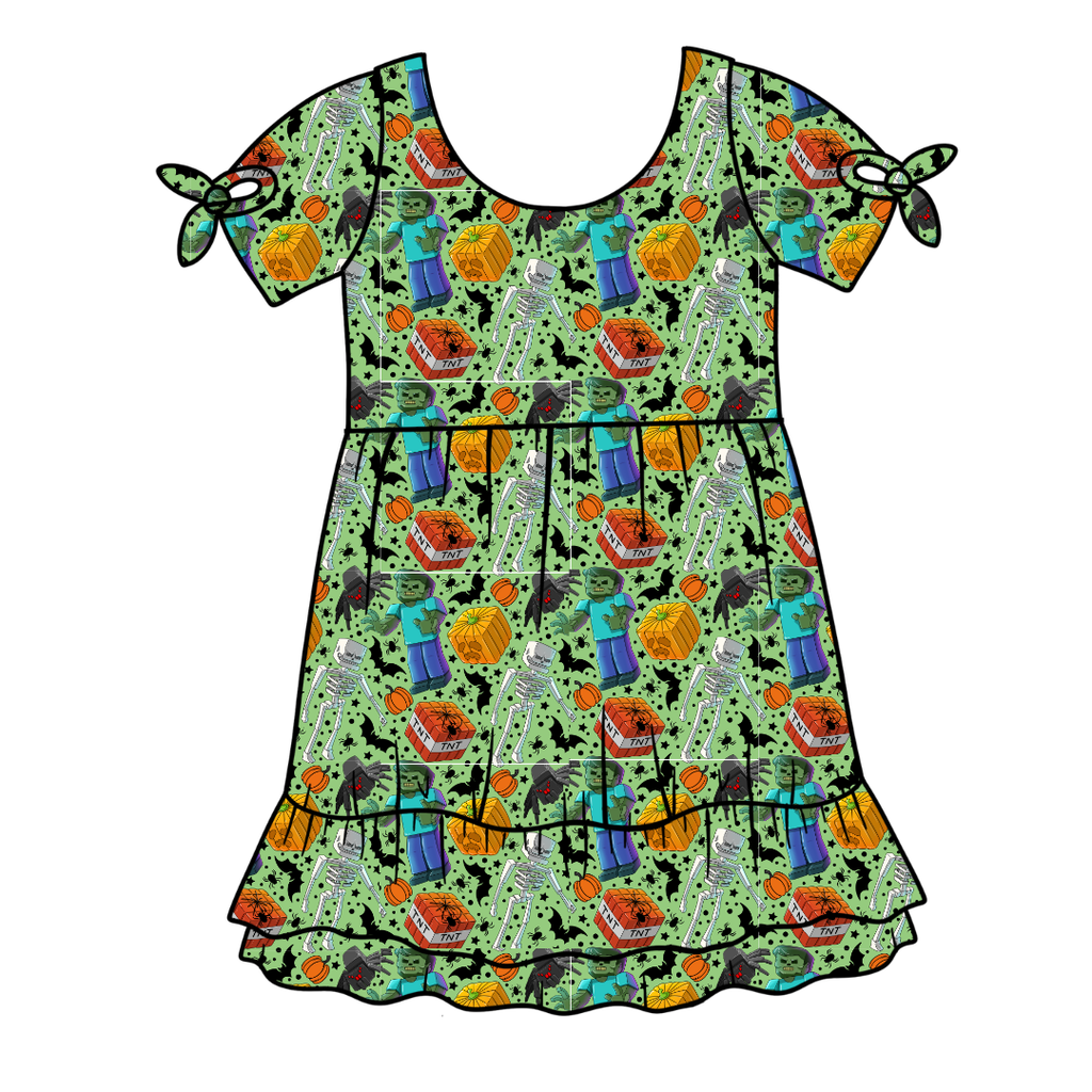 Pixel Pumpkin Patch - Serenity Short Sleeve Lounge Dress - PRE ORDER