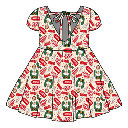 World's Best Elf Honey Twirl Dress - Bamboo - Pre Order - Christmas Special